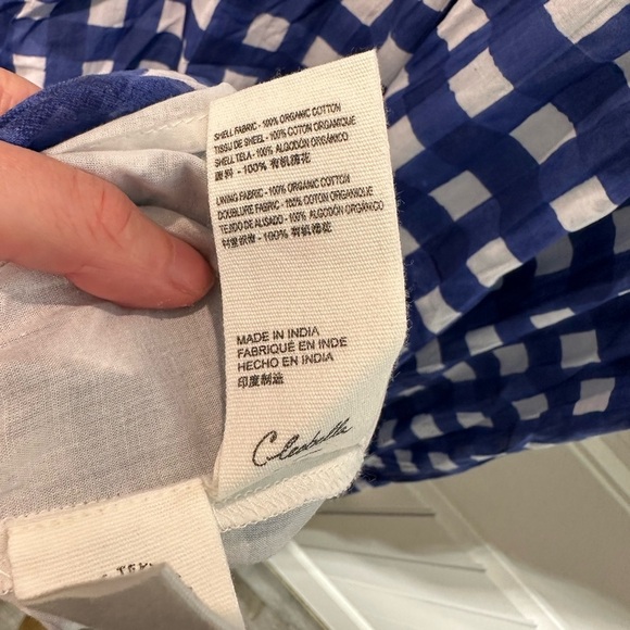 CLEOBELLA Morina Ankle Maxi Dress in Painterly Gingham Blue Medium - Picture 9 of 9